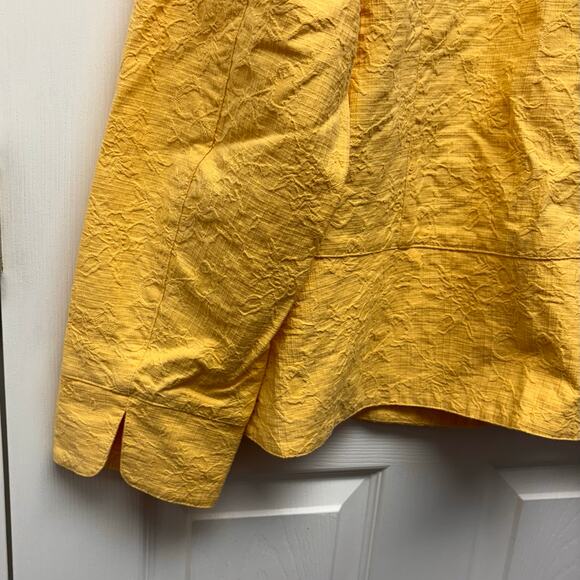 Coldwater Creek Yellow Orange Blazer, Textured Fabrick, Plus Size 16 - Picture 4 of 5